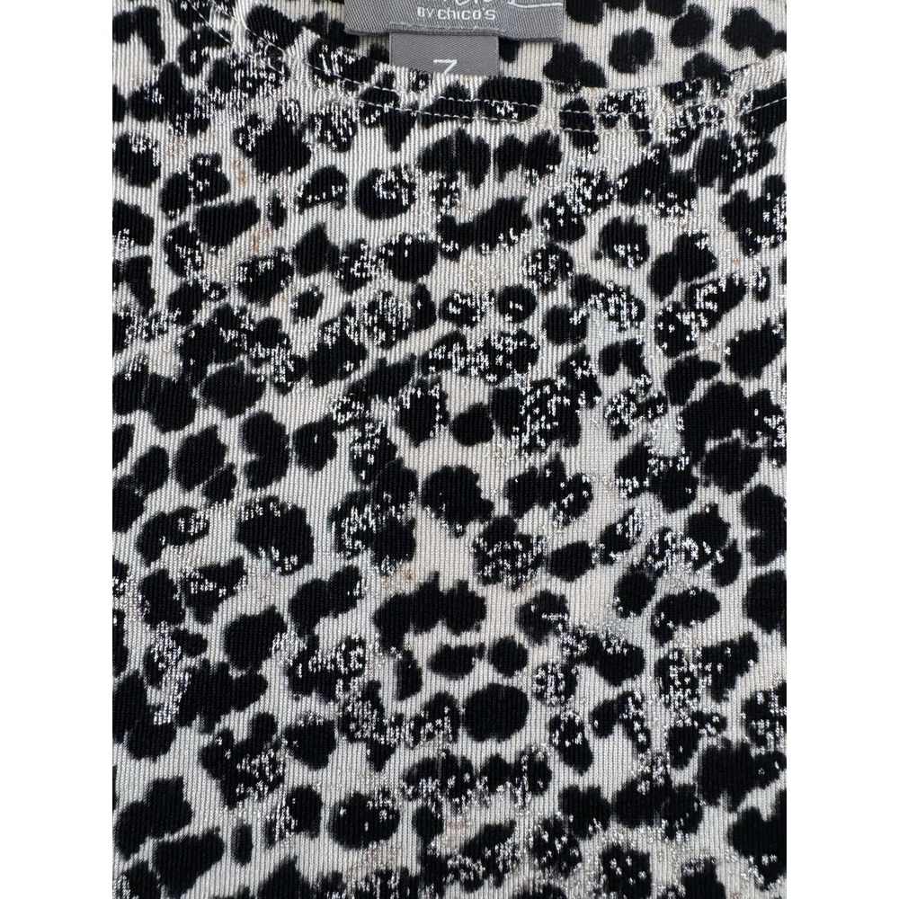 Traveler by Chico Animal Print Sparkle Tank Top Size 3 Women's NWT - Picture 4 of 6